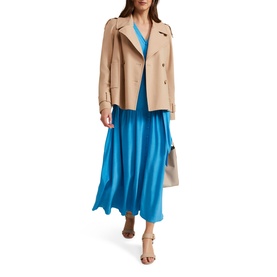 Tori Blouson-Sleeve Flared Dress