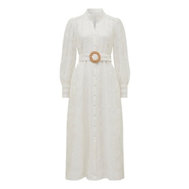 Autumn Embroidered Shirt Dress