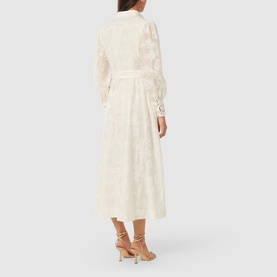 Autumn Embroidered Shirt Dress