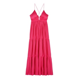 Wasta Tiered Pleated Dress