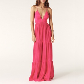 Wasta Tiered Pleated Dress
