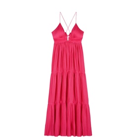 Wasta Tiered Pleated Dress