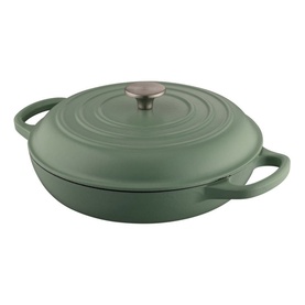 Cast Iron Shallow Covered Casserole Dish