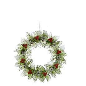 Holly Wreath Tree Decoration