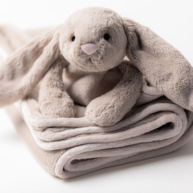 Bashful Beige Bunny Blanket