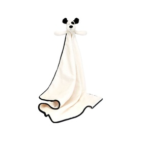 Bashful Black & Cream Puppy Blanket