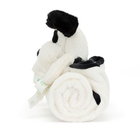 Bashful Black & Cream Puppy Blanket
