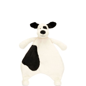 Bashful Black & Cream Puppy Comforter