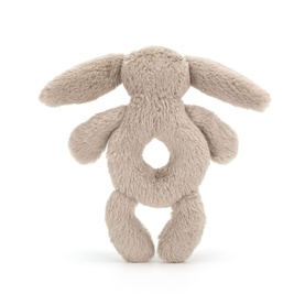Bashful Beige Bunny Ring Rattle 18cm