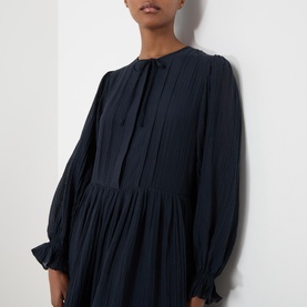 Textured Tie-Front Dress