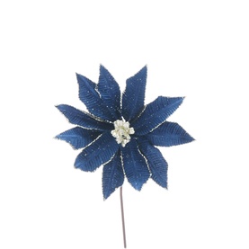 Glitter Poinsettia Christmas Stem