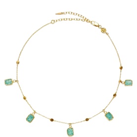 Lena Charm Choker Necklace