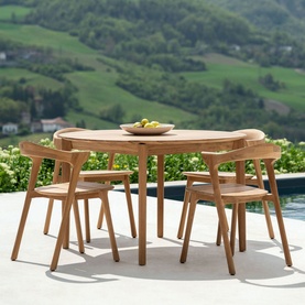 Bok Outdoor Dining Table 125cm Teak Round
