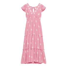 Floral Embroidered Flared Dress