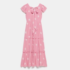 Floral Embroidered Flared Dress