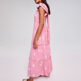 Floral Embroidered Flared Dress