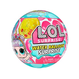 LOL Surprise Water Balloon Tots Doll in assorted colours, spherical teal and pink patterned ball packaging with doll graphic