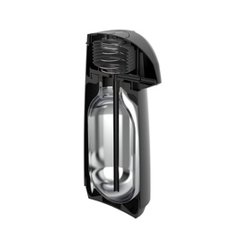 Thermal Flask with Interior Glass Container - Black