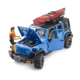 Jeep Wrangler Rubicon Unlimited With Kayak and Kayaker