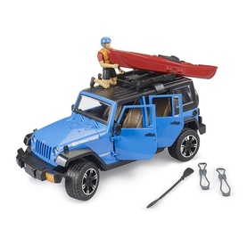 Jeep Wrangler Rubicon Unlimited With Kayak and Kayaker