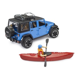 Jeep Wrangler Rubicon Unlimited With Kayak and Kayaker
