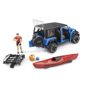 Jeep Wrangler Rubicon Unlimited With Kayak and Kayaker