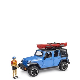 Jeep Wrangler Rubicon Unlimited With Kayak and Kayaker
