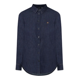 Logo-Embroidered Denim Shirt