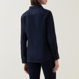 Logo-Embroidered Denim Shirt