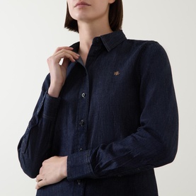 Logo-Embroidered Denim Shirt