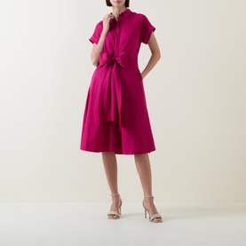 Bow-Detail Shirt Dress
