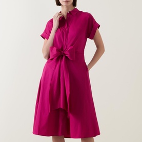 Bow-Detail Shirt Dress