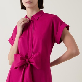 Bow-Detail Shirt Dress