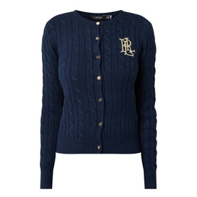 Ralhan Logo Cable-Knit Cardigan