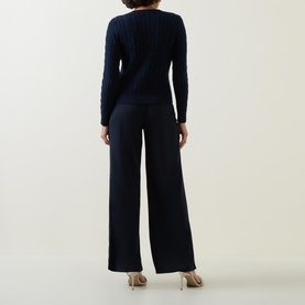 Ralhan Logo Cable-Knit Cardigan