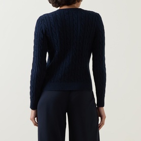 Ralhan Logo Cable-Knit Cardigan