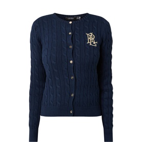 Ralhan Logo Cable-Knit Cardigan