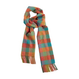 Multi-Colour Check Lambswool Scarf
