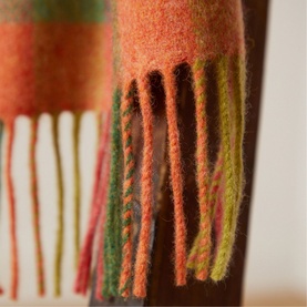 Multi-Colour Check Lambswool Scarf