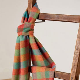 Multi-Colour Check Lambswool Scarf