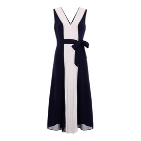 Lila Two-Tone Pleated Dress