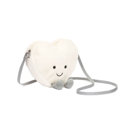 Amuseables Cream Heart Bag 17cm