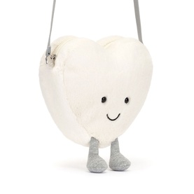 Amuseables Cream Heart Bag 17cm