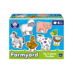 Farmyard Six Two-Piece Jigsaw Puzzles
