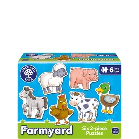 Farmyard Six Two-Piece Jigsaw Puzzles