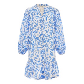 Hermoine Leaf Print Shirt Dress