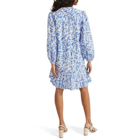 Hermoine Leaf Print Shirt Dress