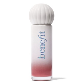 Benefit Splashtint Moisturising Dewy Lip Tint 6ml in white-to-pink ombre bottle with ribbed dome cap