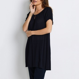 Amber Solid Keyhole Tunic