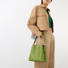 Willow Leather Bucket Bag